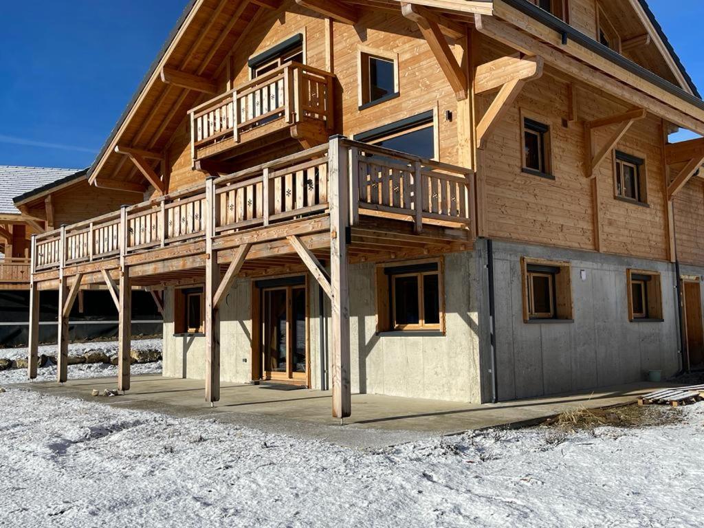 Appartement Lumineux Neuf Dans Bas De Chalet Le Douglas لا جو دو لوب المظهر الخارجي الصورة